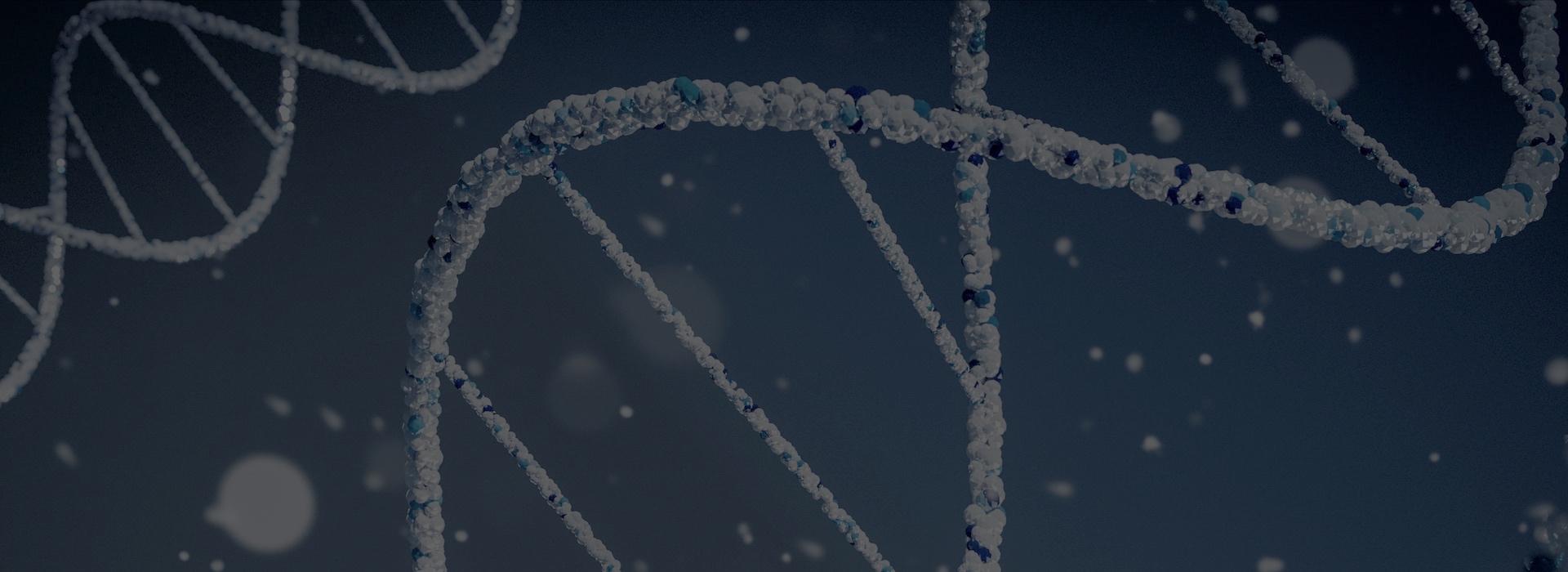 Dark blue image of dna molecules.