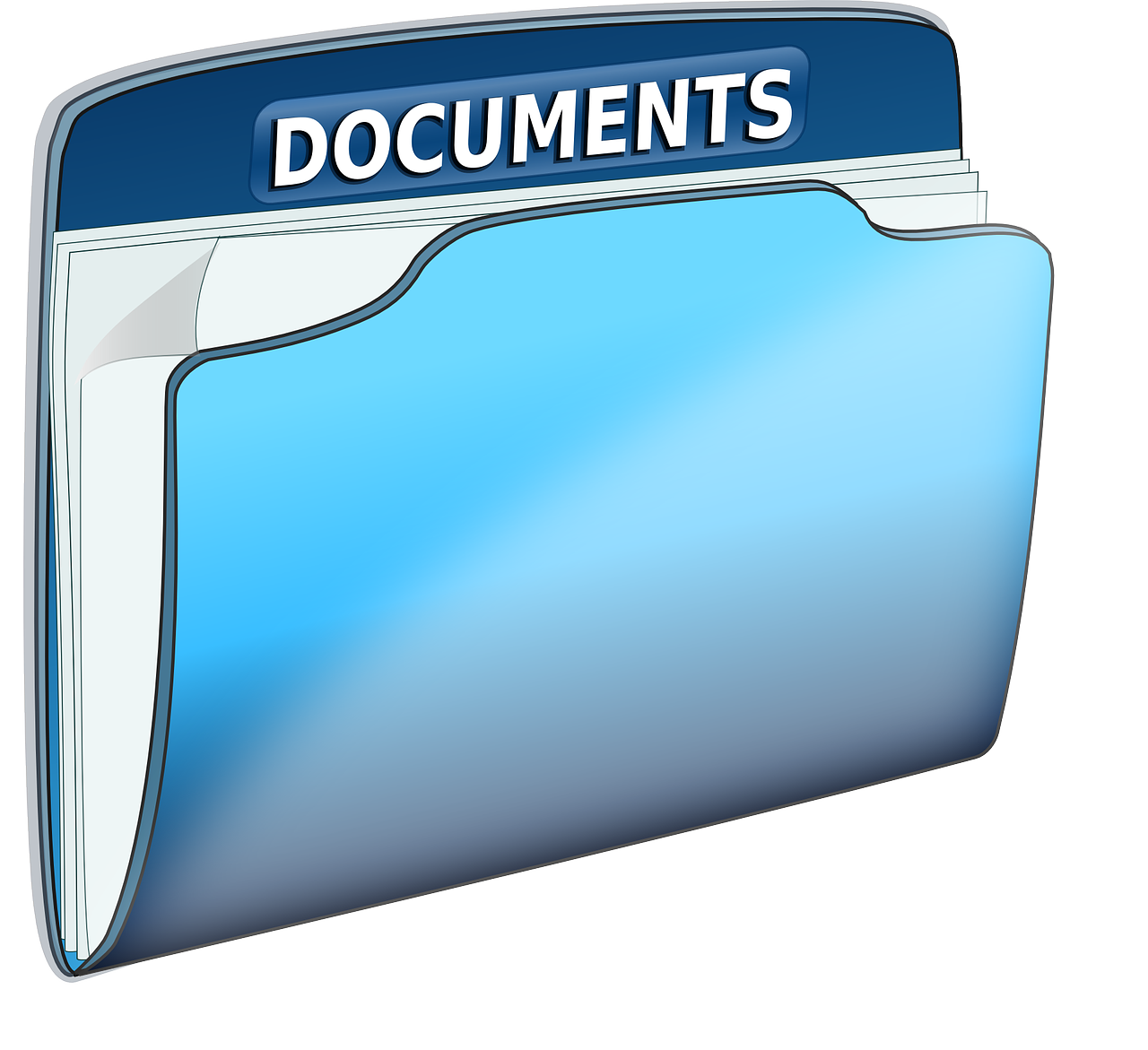 Documents folder cartoon
